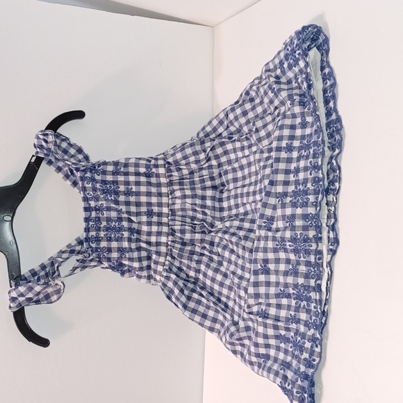 Midi Dress Blue White Checkered Dress HOUSE OF CB 'Vivien' Regatta Blue  Gingham Midi Sundress NWOT